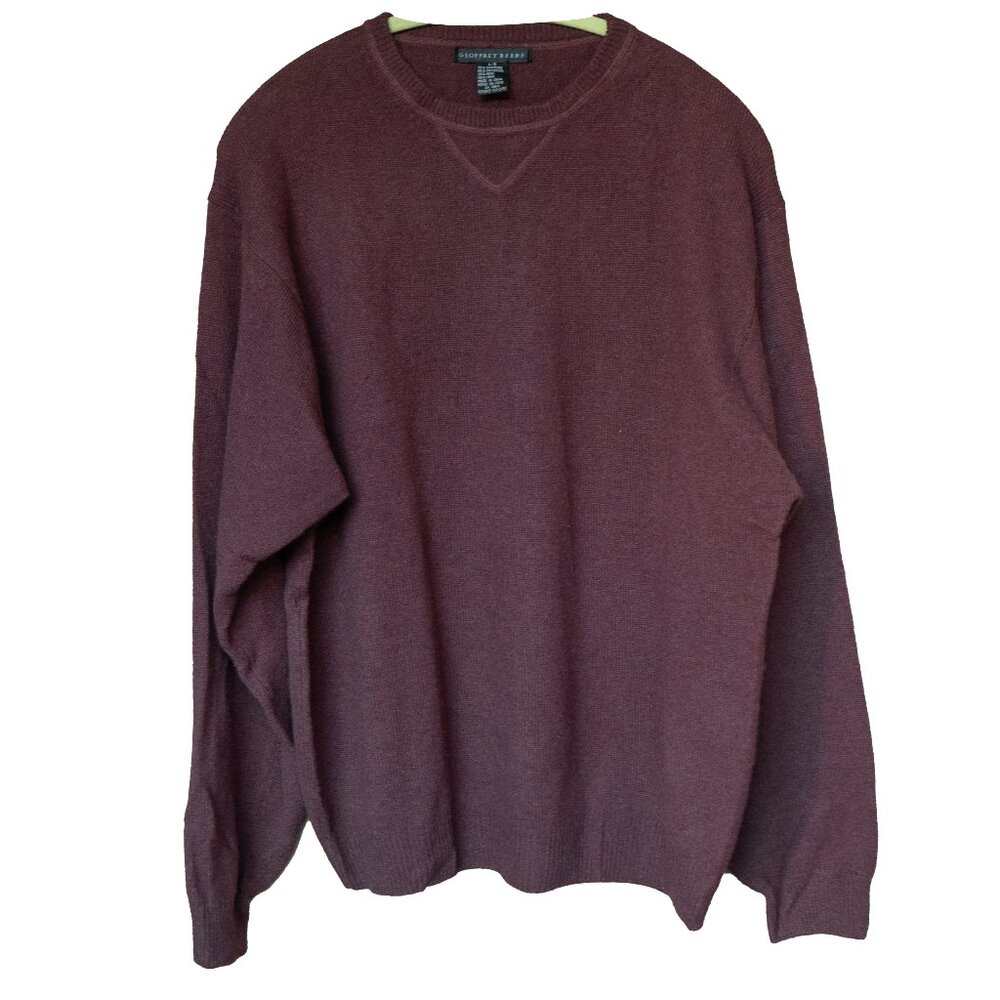 Burgundy Cashmere Sweater Crew Neck